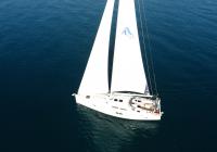 sailing yacht sailboat Hanse 505 blue sea main sail genoa